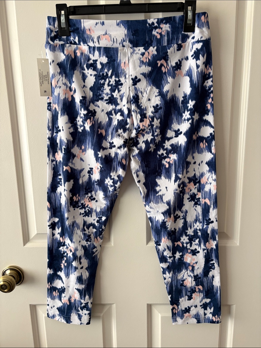 Time and Tru Navy, White & Pink Tie-Dye Leggings
